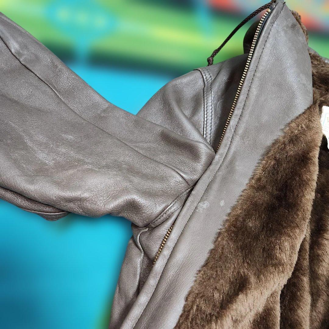 Mid Western Sport Togs フード付きレザージャケット 42