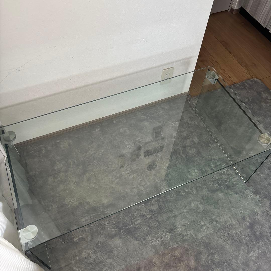 【Francfranc】ガラス製センターテーブル 横110cm