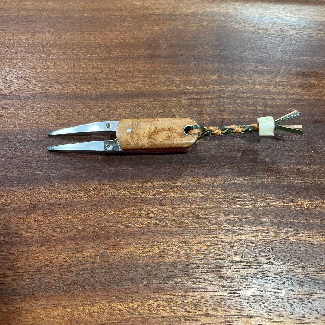 木製ハンドル グリーンフォーク　②