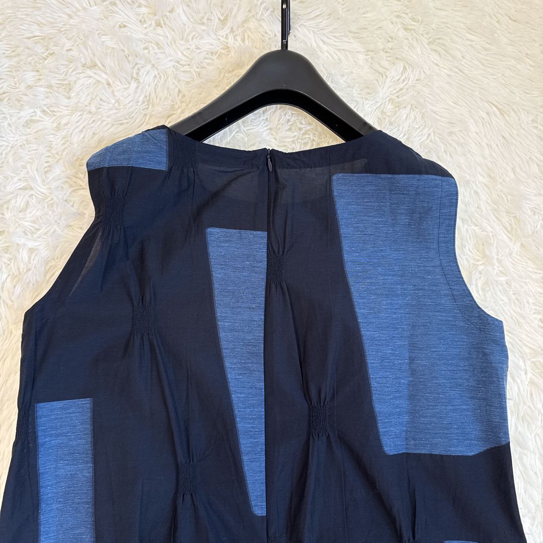 [近年モデル] センソユニコ ロングワンピース リネン混 サークル　洗える　40