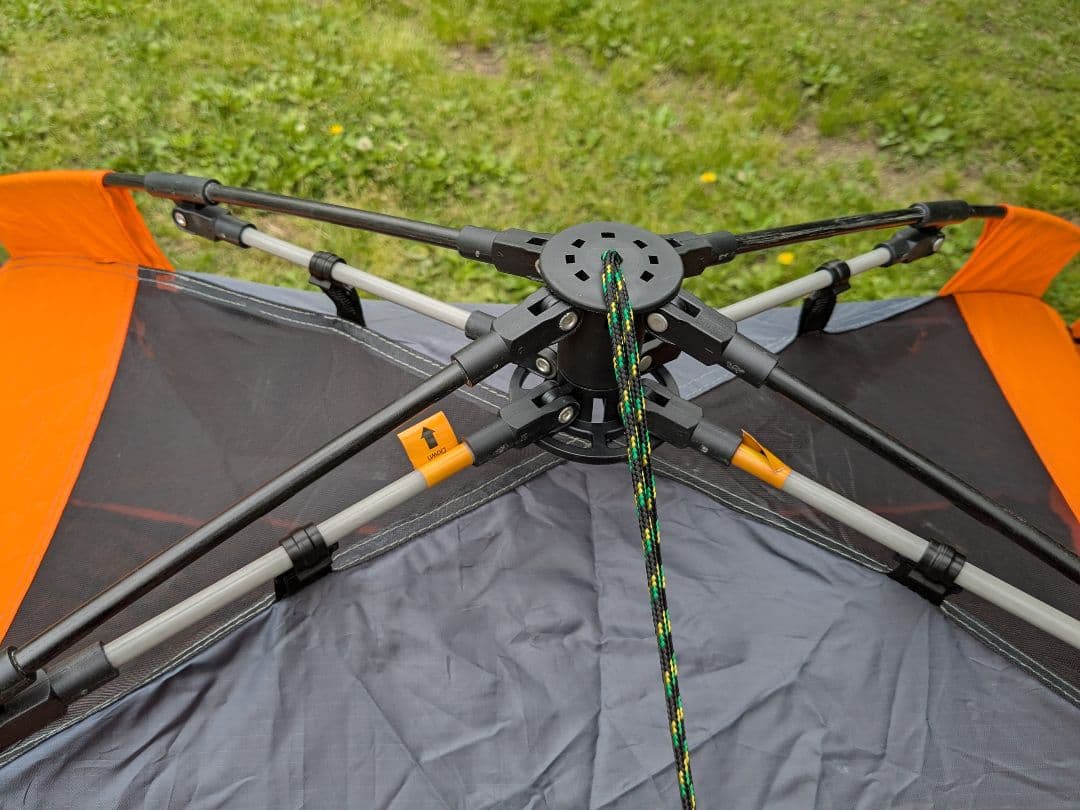 DOD（ディーオーディー）ワンタッチテント T2-29　オレンジ/グレー