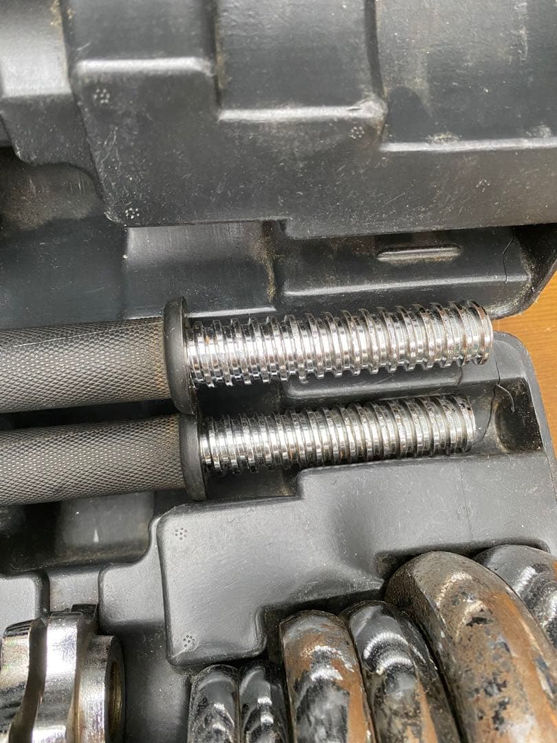 【引取可】クロームメッキダンベルセット20kg/10kg×2プレート調節