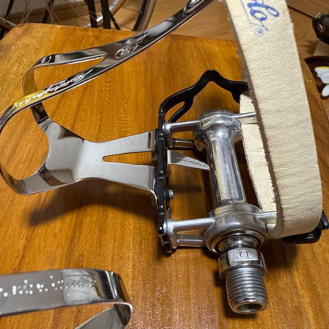 CAMPAGNOLO カンパ　フラットペダル 50thトゥクリップ付き