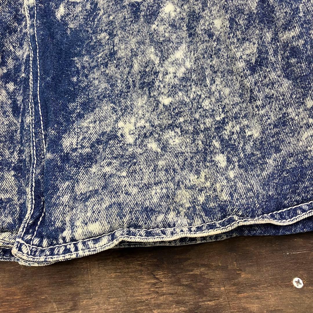 80s ケミカルウォッシュ デニムコート カバーオール USA製 VINTAGE