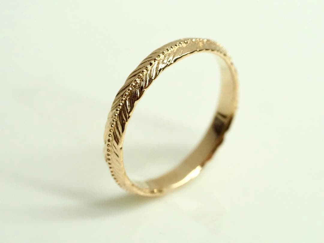 ◎agete☆アガット　可愛いフェザーデザイン✨K10YG リング　羽根