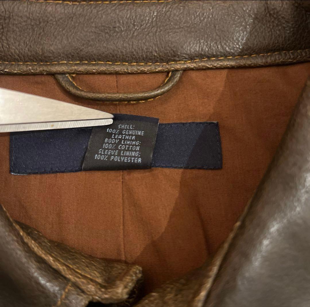 OLD GAP レザージャケット 本革 ライダース ダブルジップ　短丈