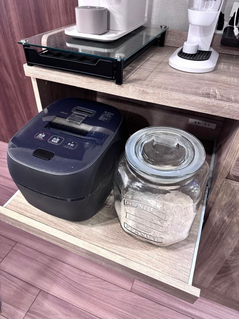 【組立て不要！設置込み】[幅90] 食器棚 レンジ台 コンセント付き LOWYA