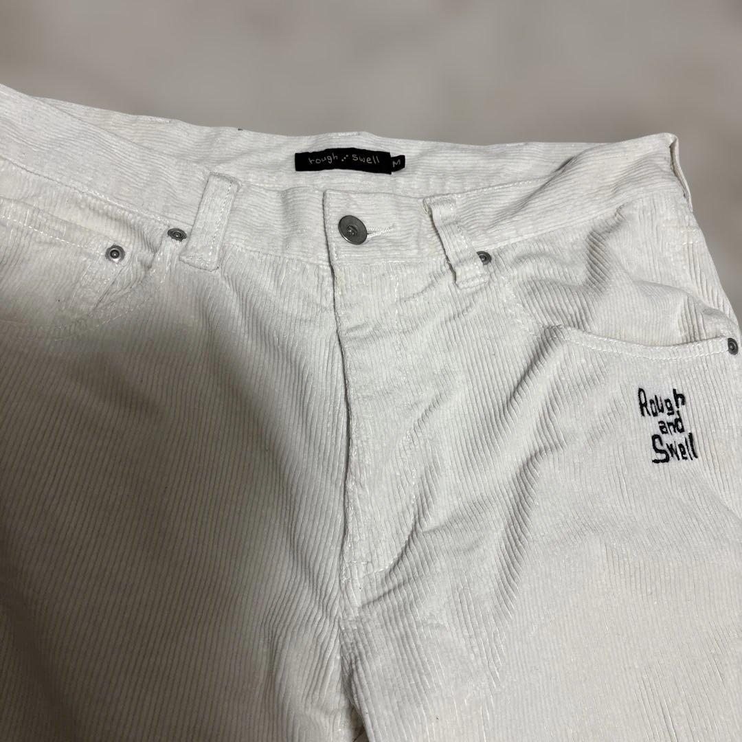 Rough and Swell ホワイトコーデロイパンツ M