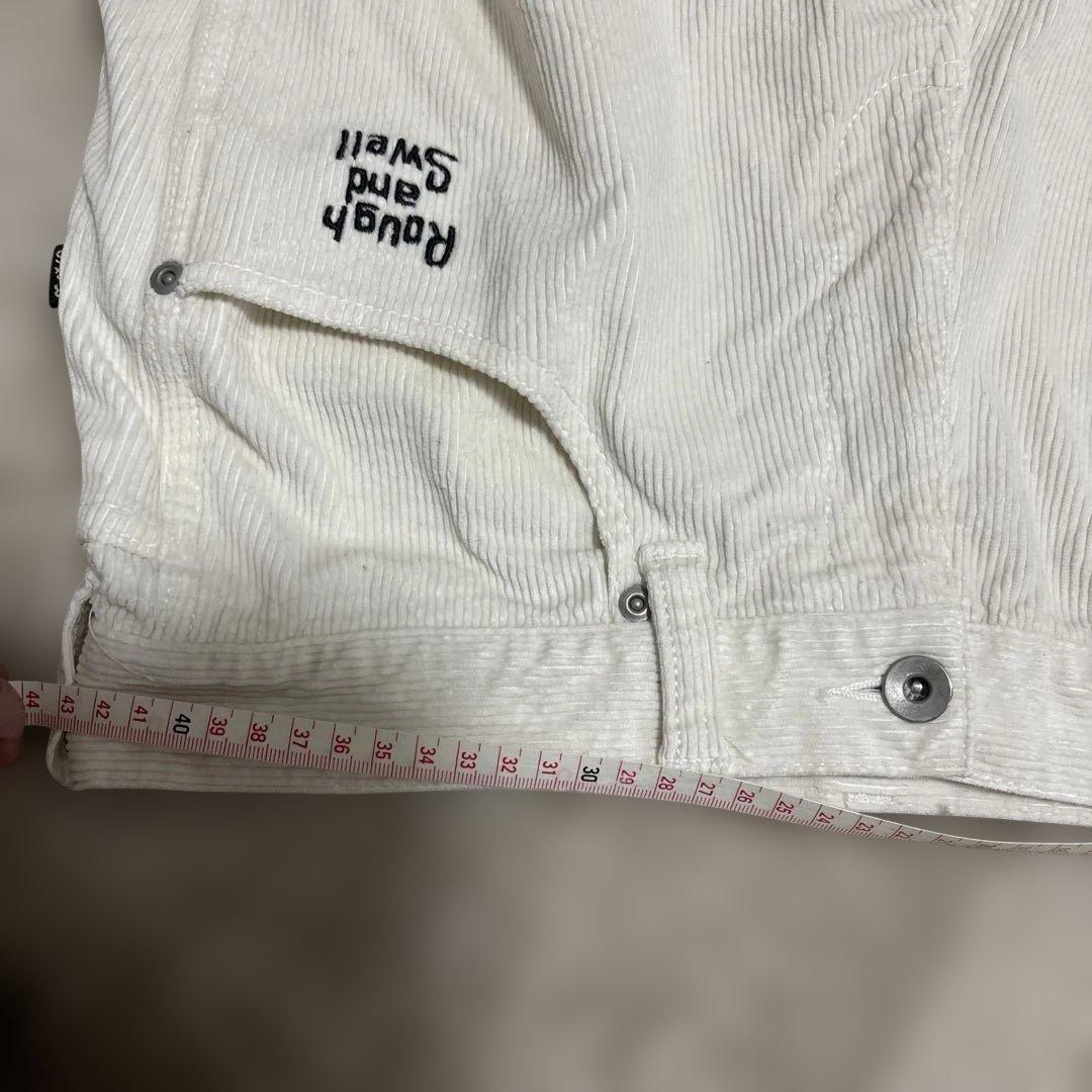 Rough and Swell ホワイトコーデロイパンツ M