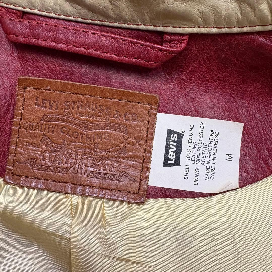 希少 90s Levis 2トーン レザー 3rdモデル ジャケット バイカラー