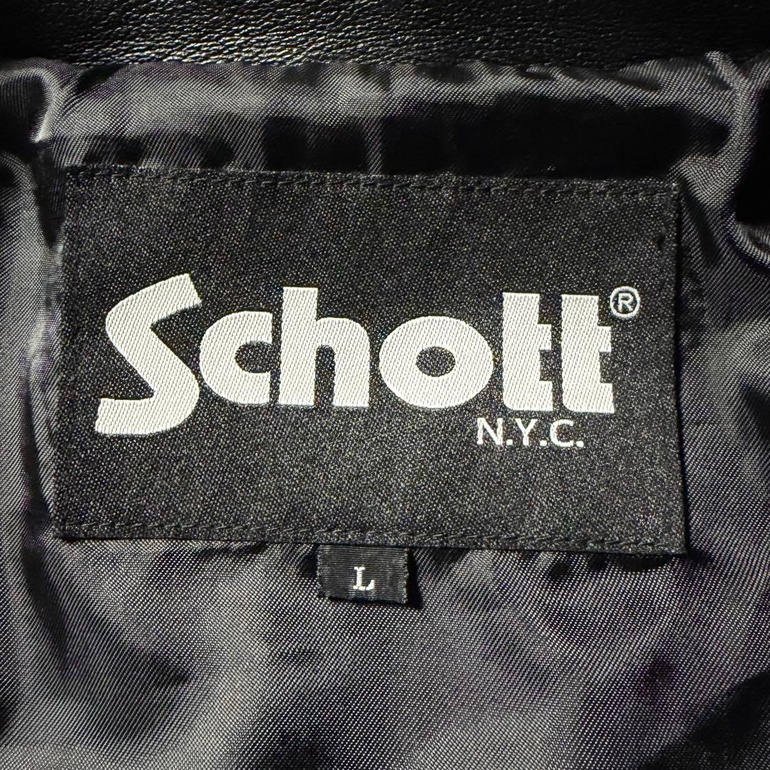 i*2様 極美品■schott LOOSE FIT LEATHER JKTラムレ