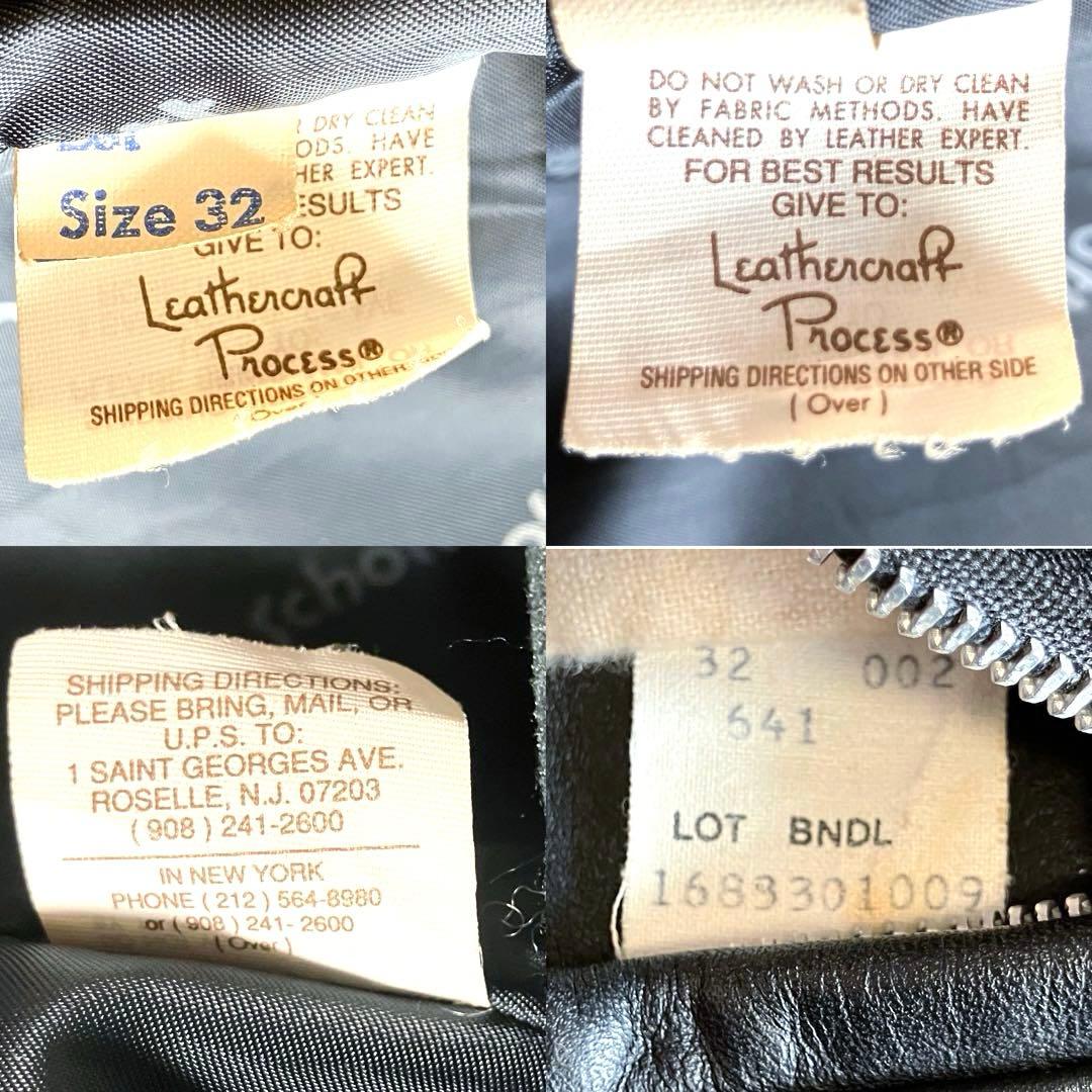 【美品】Schott 641 立ち襟シングルライダースジャケット　ボアライナー付