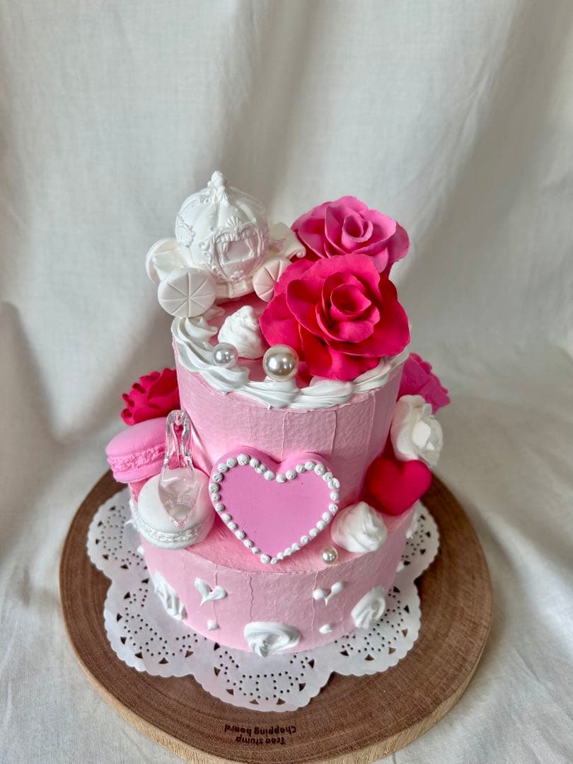 【ミッチー】#93ベビーピンクくま.#94ベビーピンク馬車　クレイケーキ