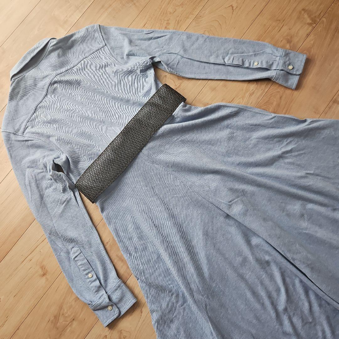 ☆RALPH LAUREN☆ブルーポロシャツロングフレアワンピース☆美ライン美品