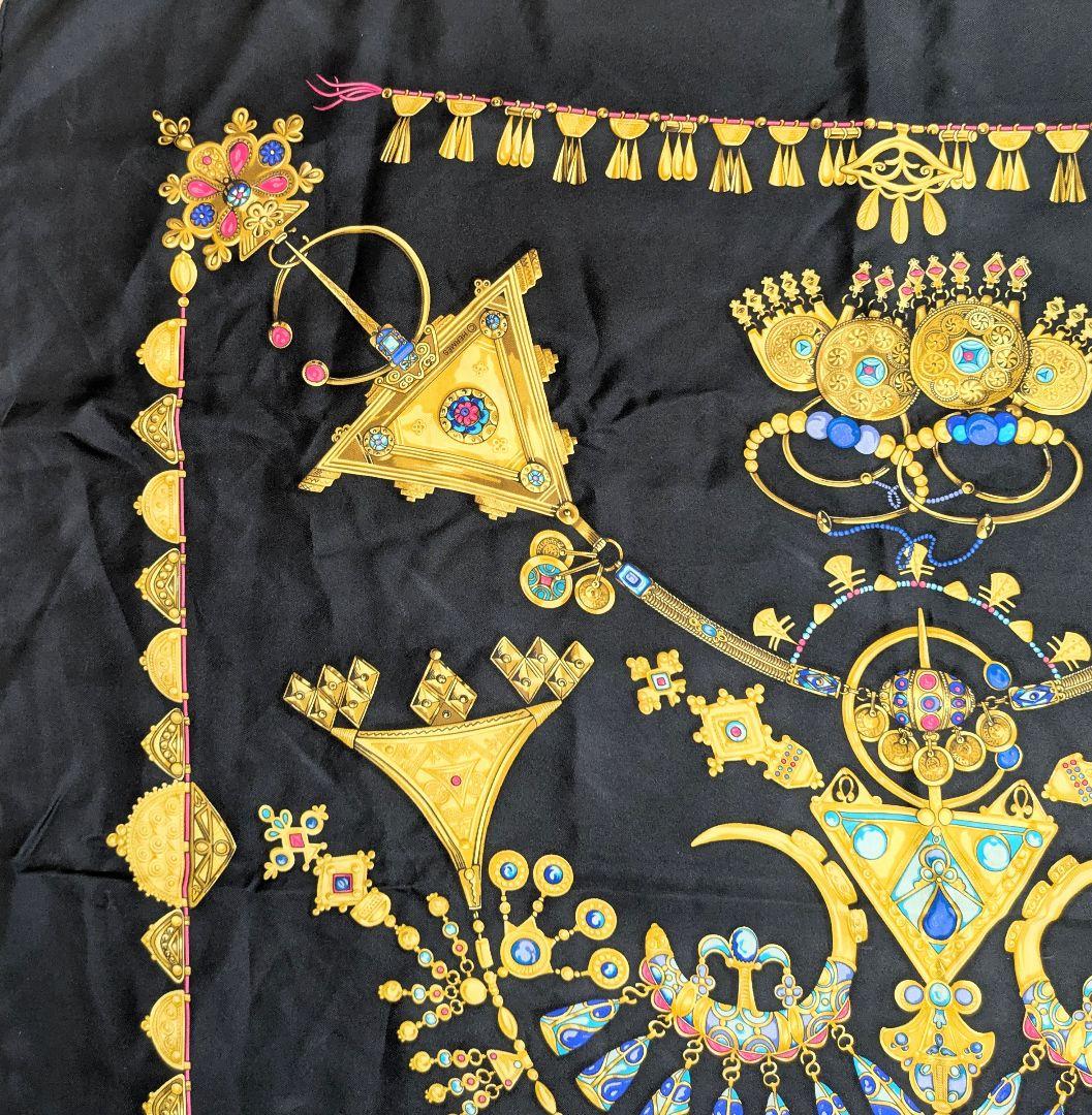 HERMÈS エルメス　カレ90 パリュール・デ・サーブル シルク100%