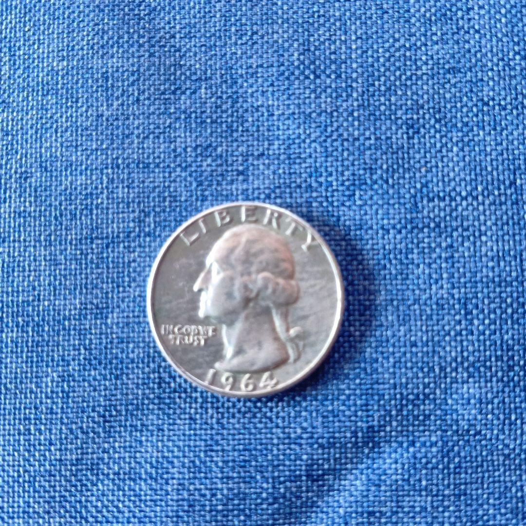 1964年 アメリカ合衆国 クォータ銀貨 4枚セット