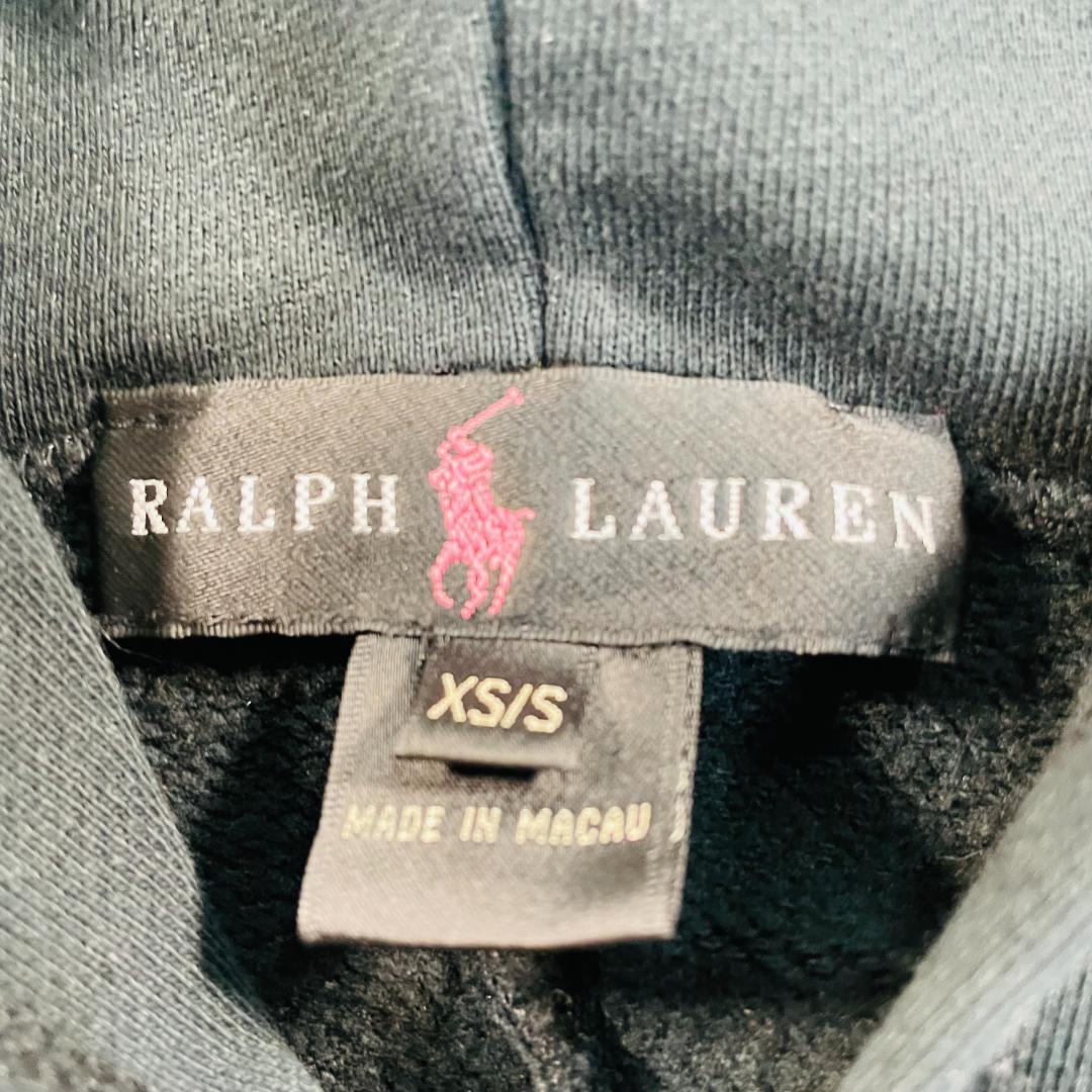 【稀少】ラルフローレン ポンチョ スウェット生地 ピンクポニー XS ブラック