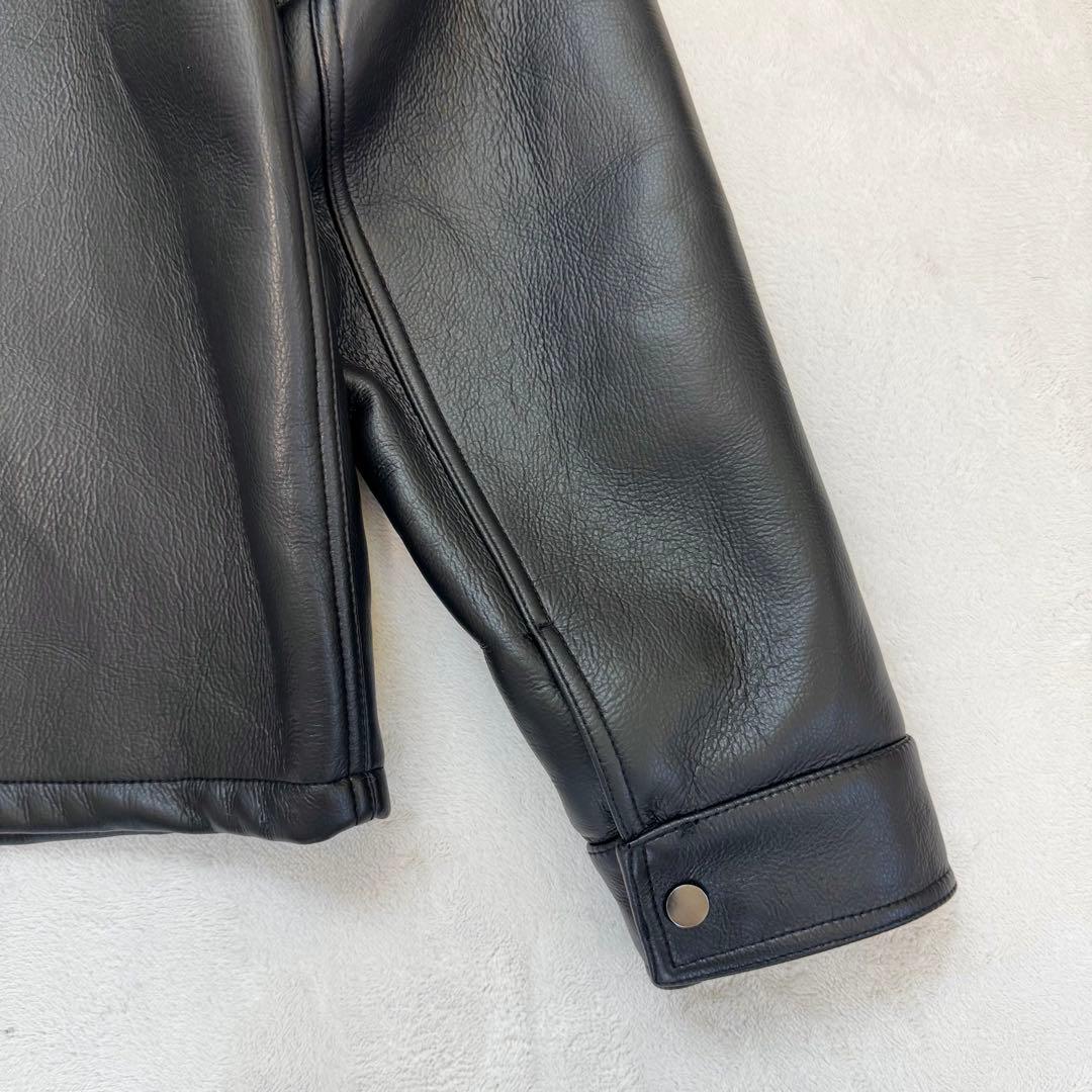 【美品】ZARA ザラ　レザージャケット　メンズ　L ブラック