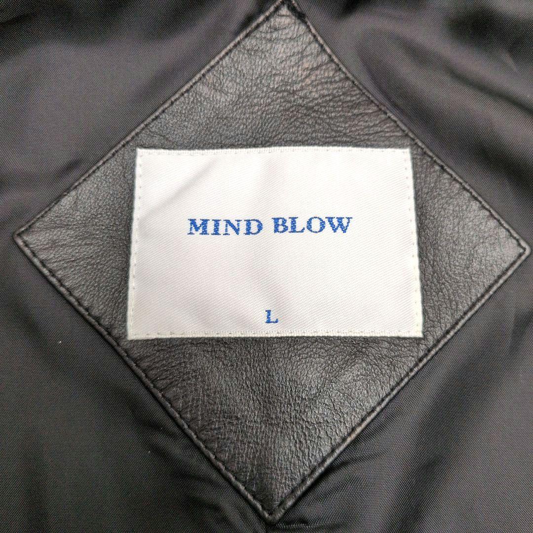 【極美品 L】マインドブロウ　ライダースジャケット　ラム　シングル　ブラック　黒