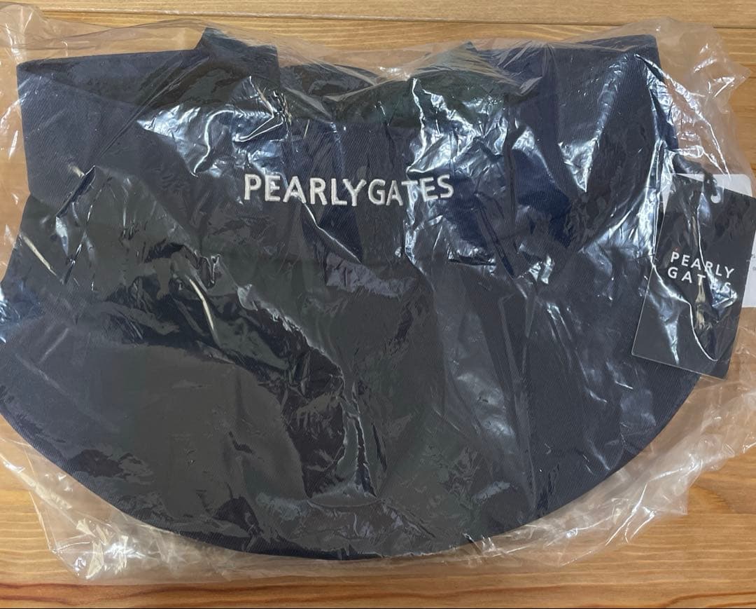 PEARLYGATES ネイビー バイザー リボン付き