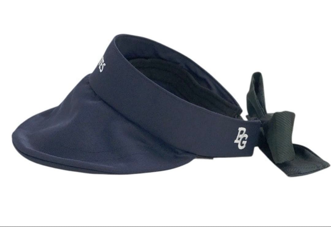 PEARLYGATES ネイビー バイザー リボン付き