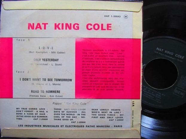 3【希少 英語詞ver./フランス原盤】ナット・キング・コール『L-O-V-E』
