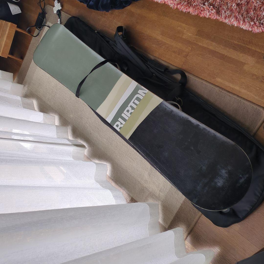 BURTON スノーボード グリーン バインディング付き