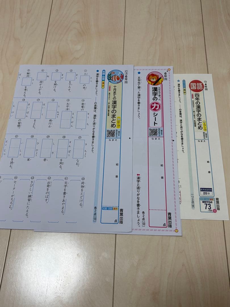 【光文書院】小学6年 国語 見なおしシート 令和7年度 19枚 青葉出版