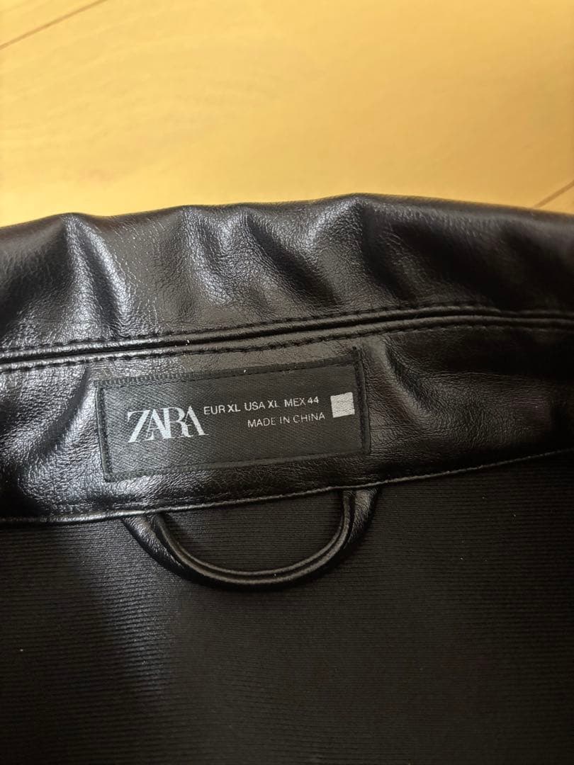 ZARA ザラ レザーシャツ レザージャケット XLサイズ ブラック
