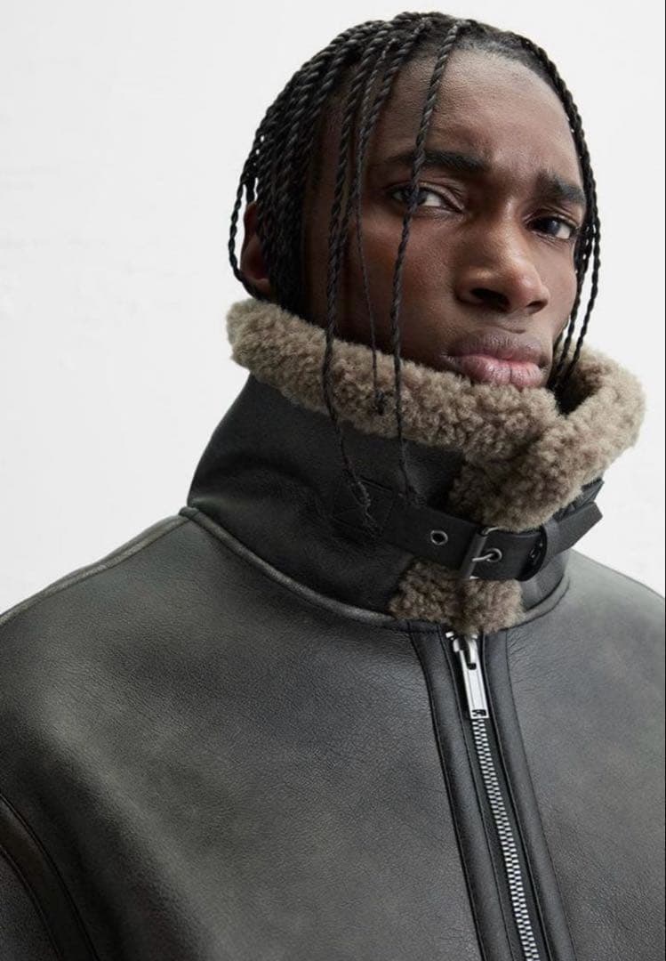 ダブルフェイス フェイクレザージャケット