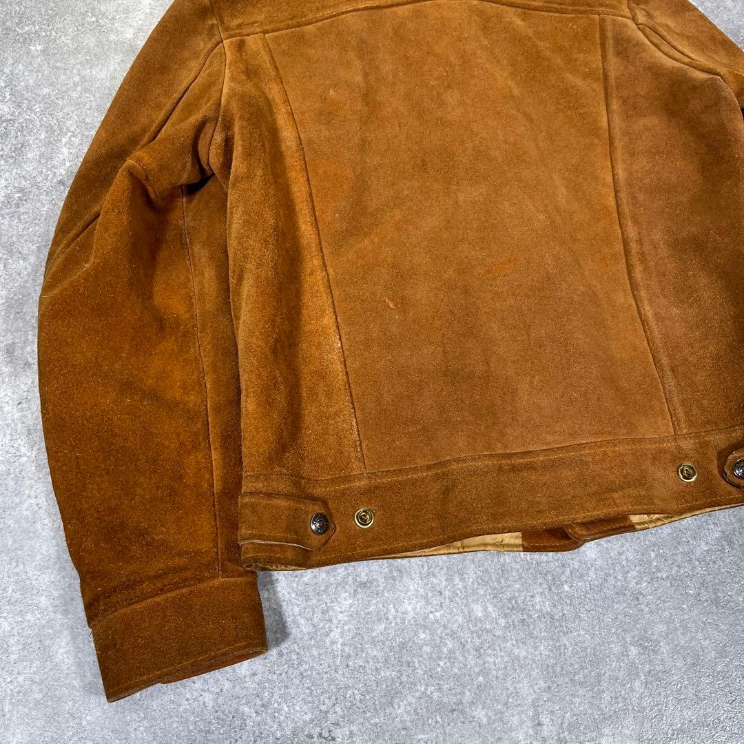 USA製　Schott スエード　トラッカージャケット　38 スナップボタン