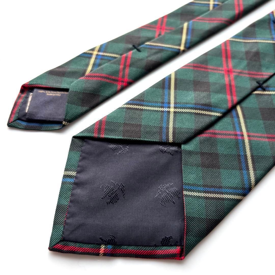 ꧁美品꧂ ブルックスブラザーズ ネクタイ タータンチェック ポロカラー グリーン