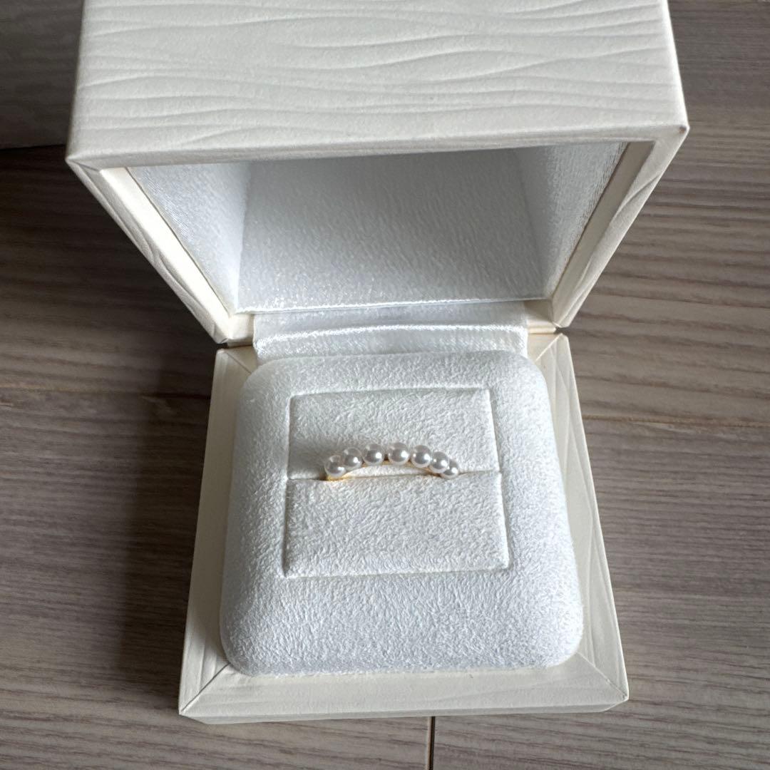 MIKIMOTO ミキモト アコヤ真珠 ベビーパール リング K18YG 13号