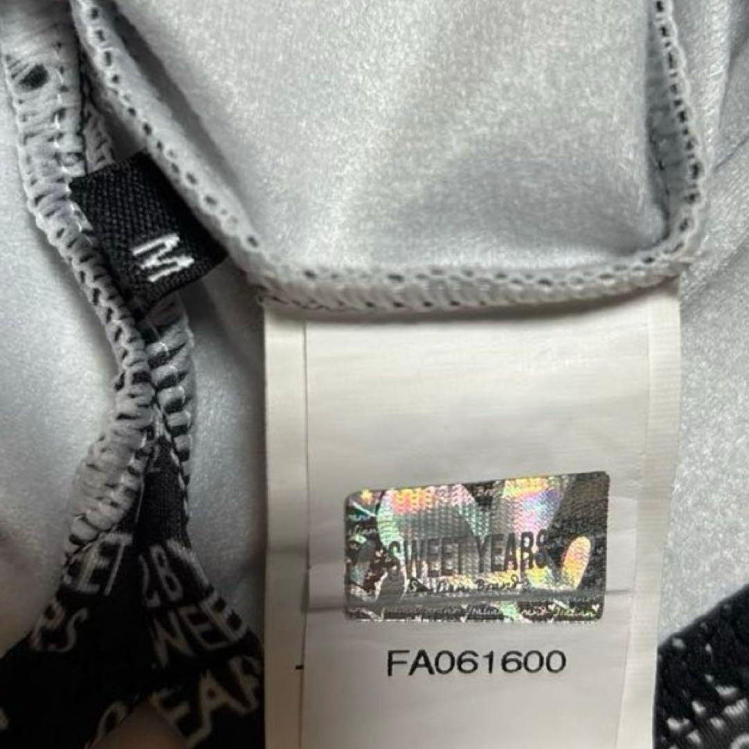 美品SY32 by SWEET YEARS総柄 長袖 ポロシャツ ブラックM