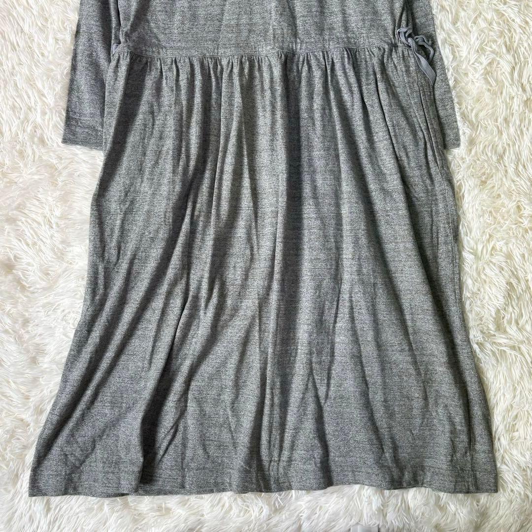 イッセイミヤケ✨プランテーション✨コットン切替ロングワンピース✨リボン✨ゆったり