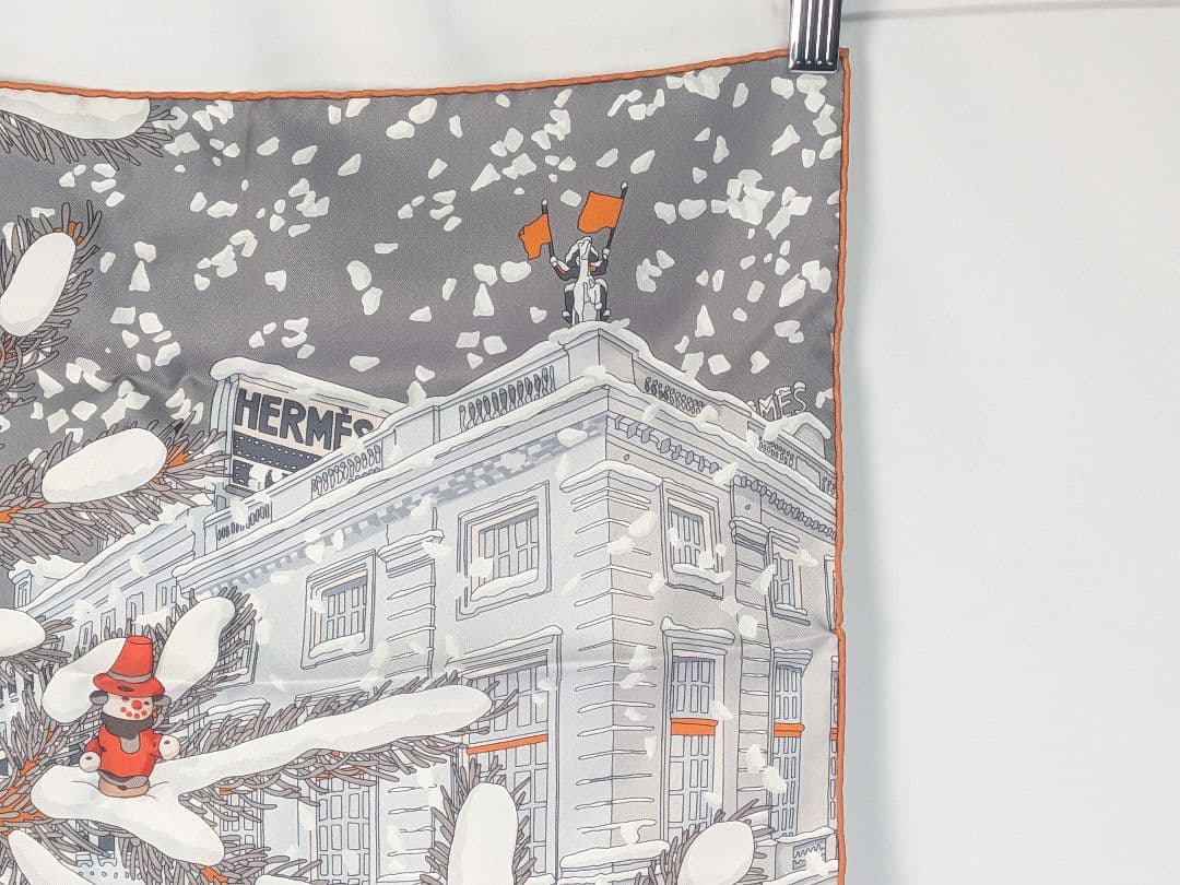 M368 HERMES　エルメス　カレ45 24番地のクリスマス　美品　正規品