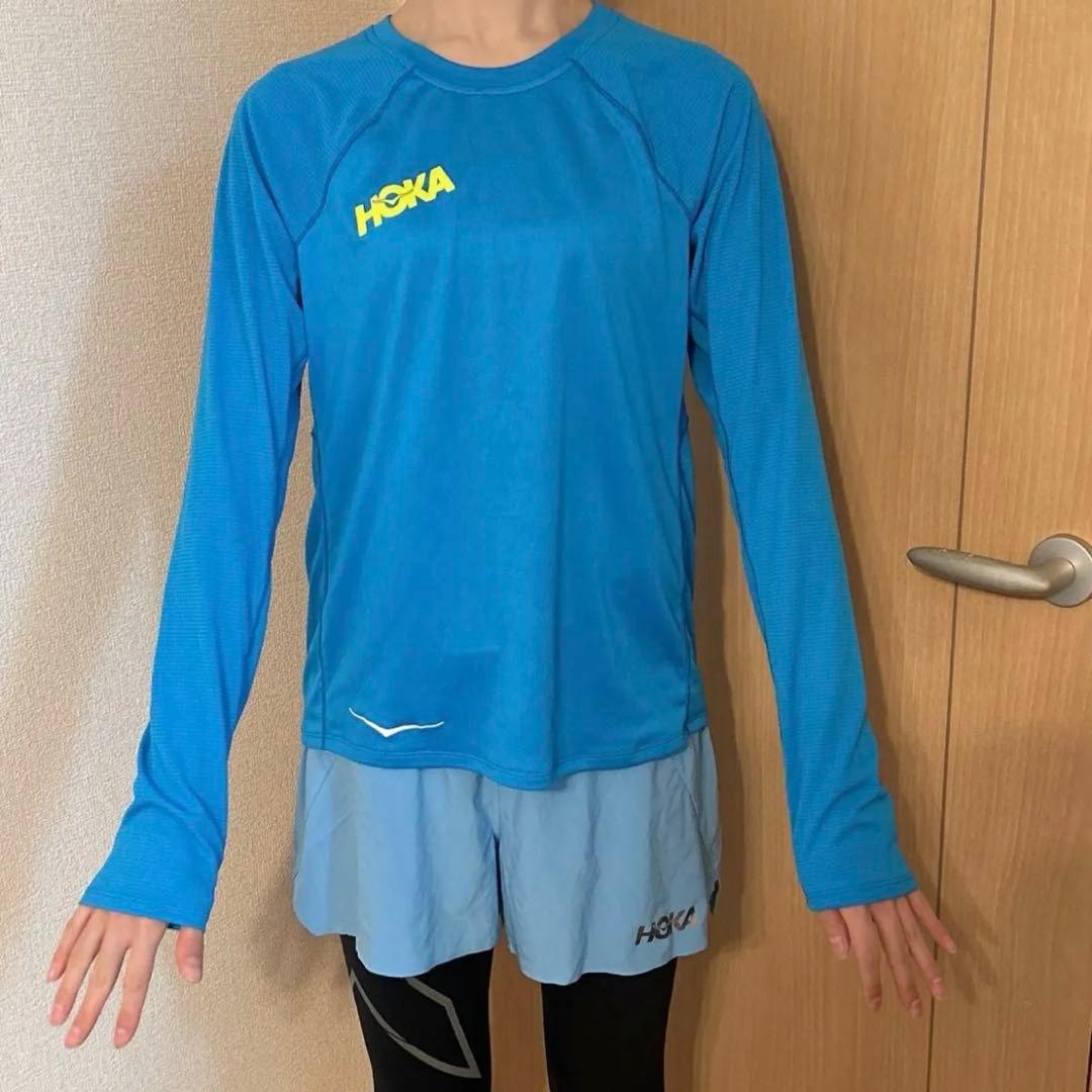 【HOKA(ホカ)】パフォーマンスロングスリーブT/長袖シャツ/ブルー/S