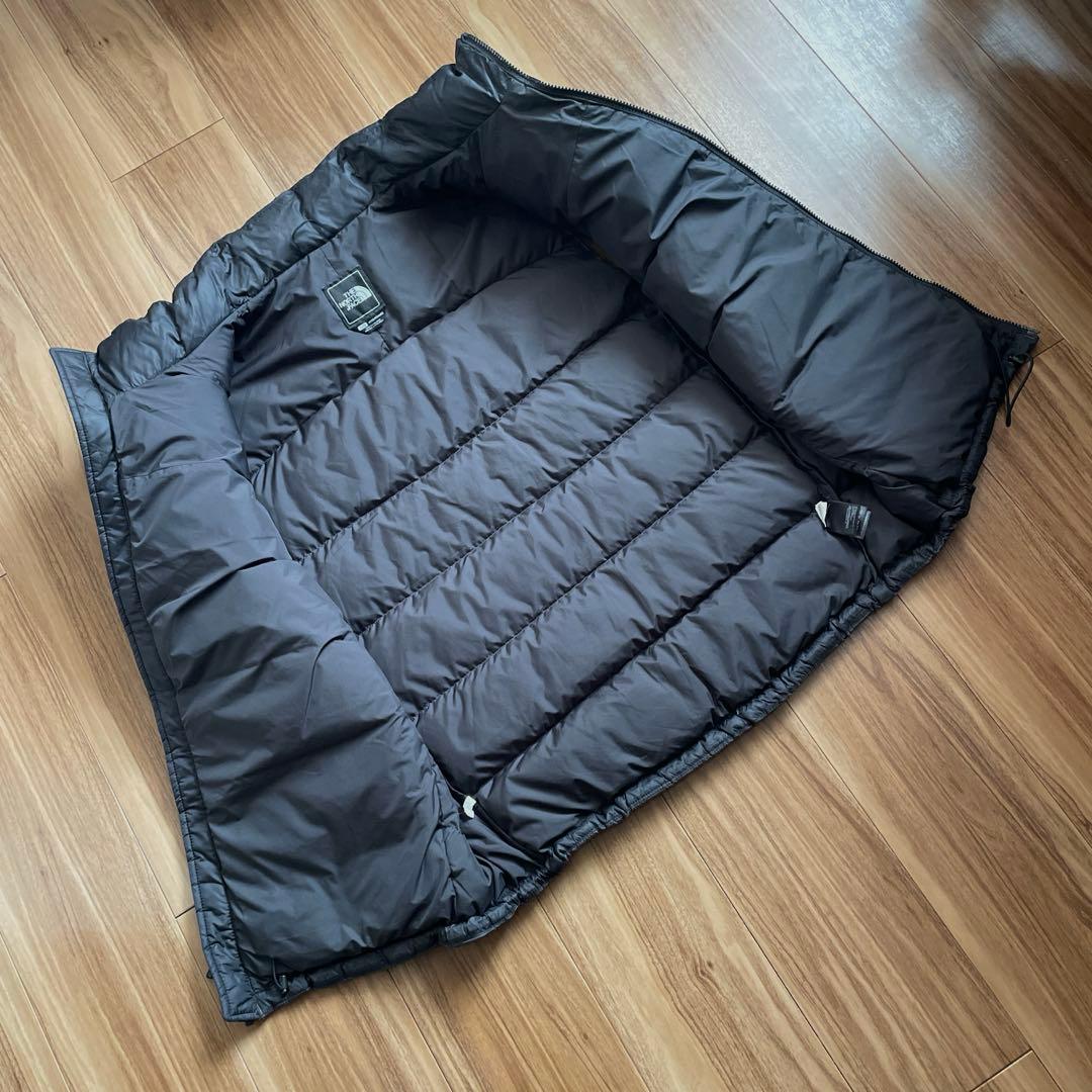 USA企画XLノースフェイス700フィルグレー濃い灰色ヌプシダウンベスト