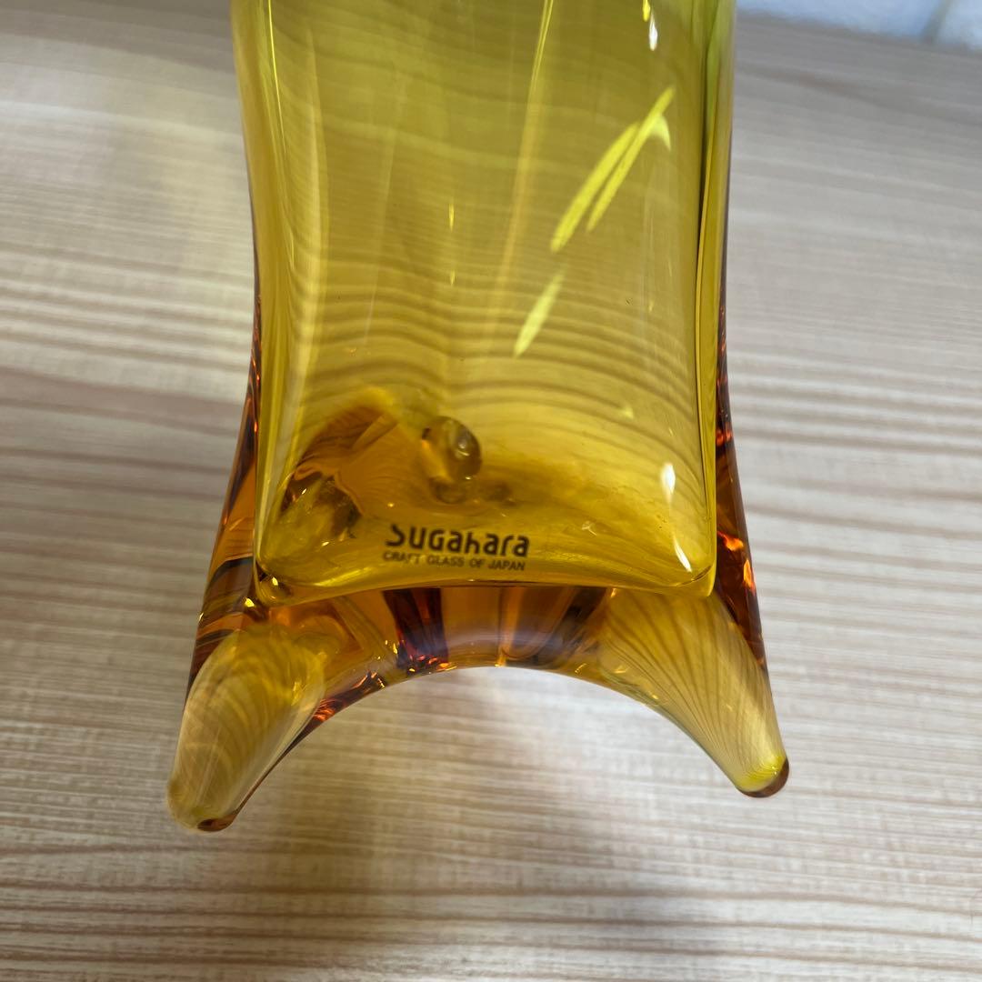 Sghrスガハラ　フラワーベース　花瓶　花びん　SUGAHARA ガラス