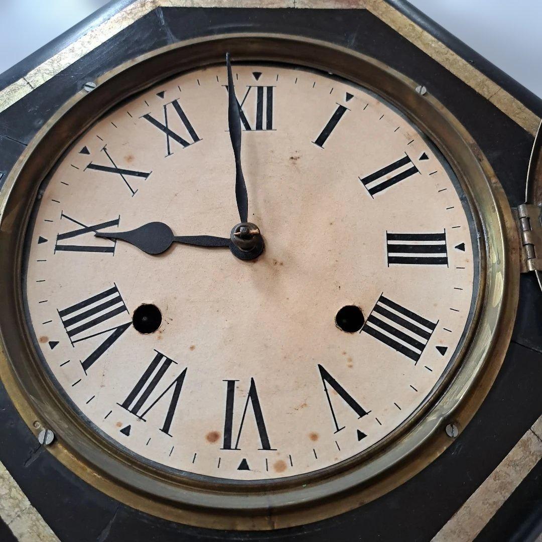 おまけ付【精工舎/SEIKOSHA】ゼンマイ式　八角ボンボン掛け時計アンティーク