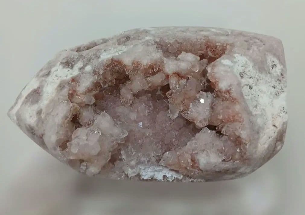 天然石　ピンクアメジスト　クラスター　原石　ドーム　置物　710g　ザクザク