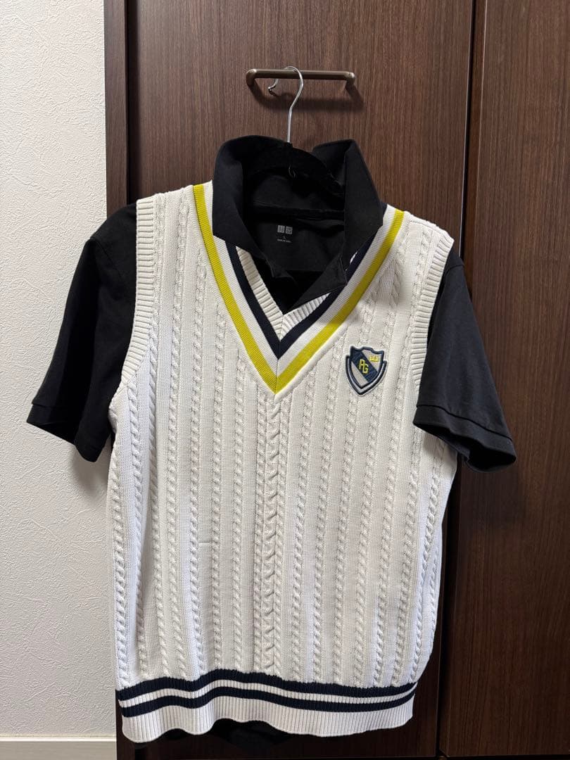 PEARLY GATES ケーブル編み Vネックベスト サイズ5