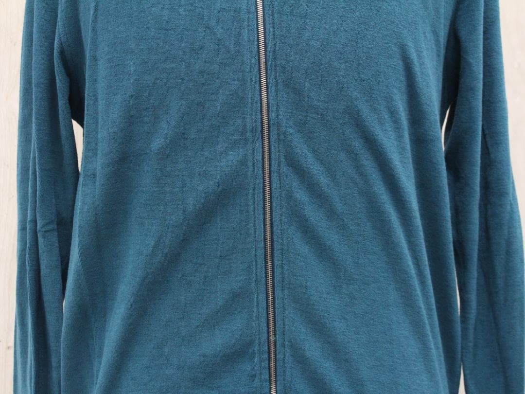 ▲エルメス HERMES コットン パイルブルゾン ジップアップ ターコイズ