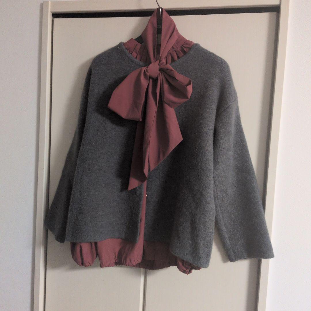 LOUNIE　BIGボウタイブラウス