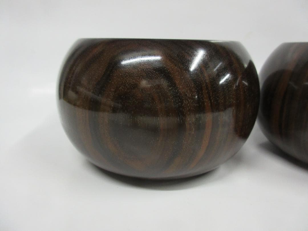 黒檀碁笥　直径１５０mm　未使用品