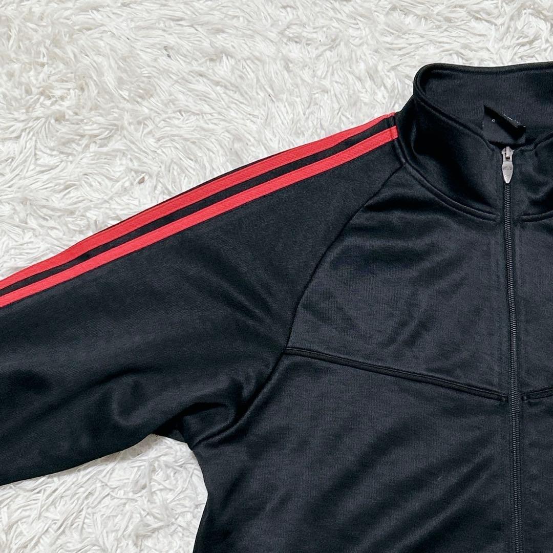 【2512】✨美品✨ adidas ジャージ上下セット　セットアップ　黒　赤