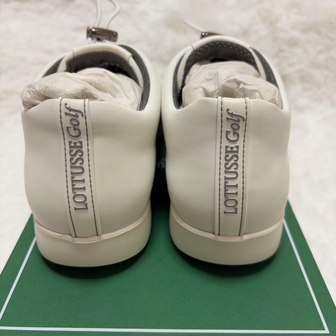 【新品】　LOTTUSSE Golf レザーゴルフシューズ 24.0 ホワイト