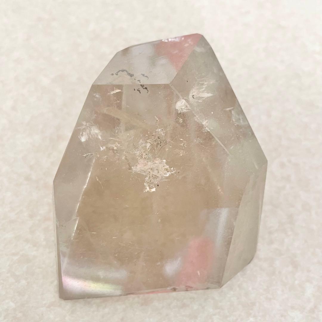 スモーキークォーツ　レインボー入り409g 天然石 水晶 置物　パワーストーン