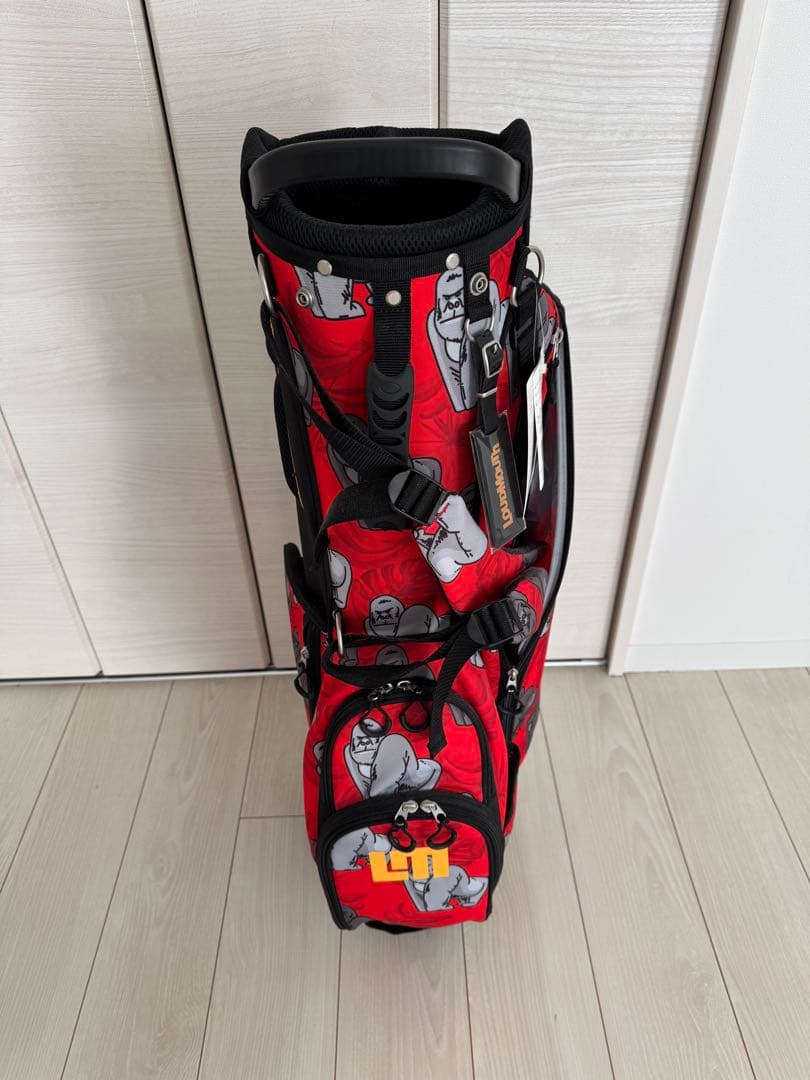 ゴルフバッグ 赤 ゴリラ柄