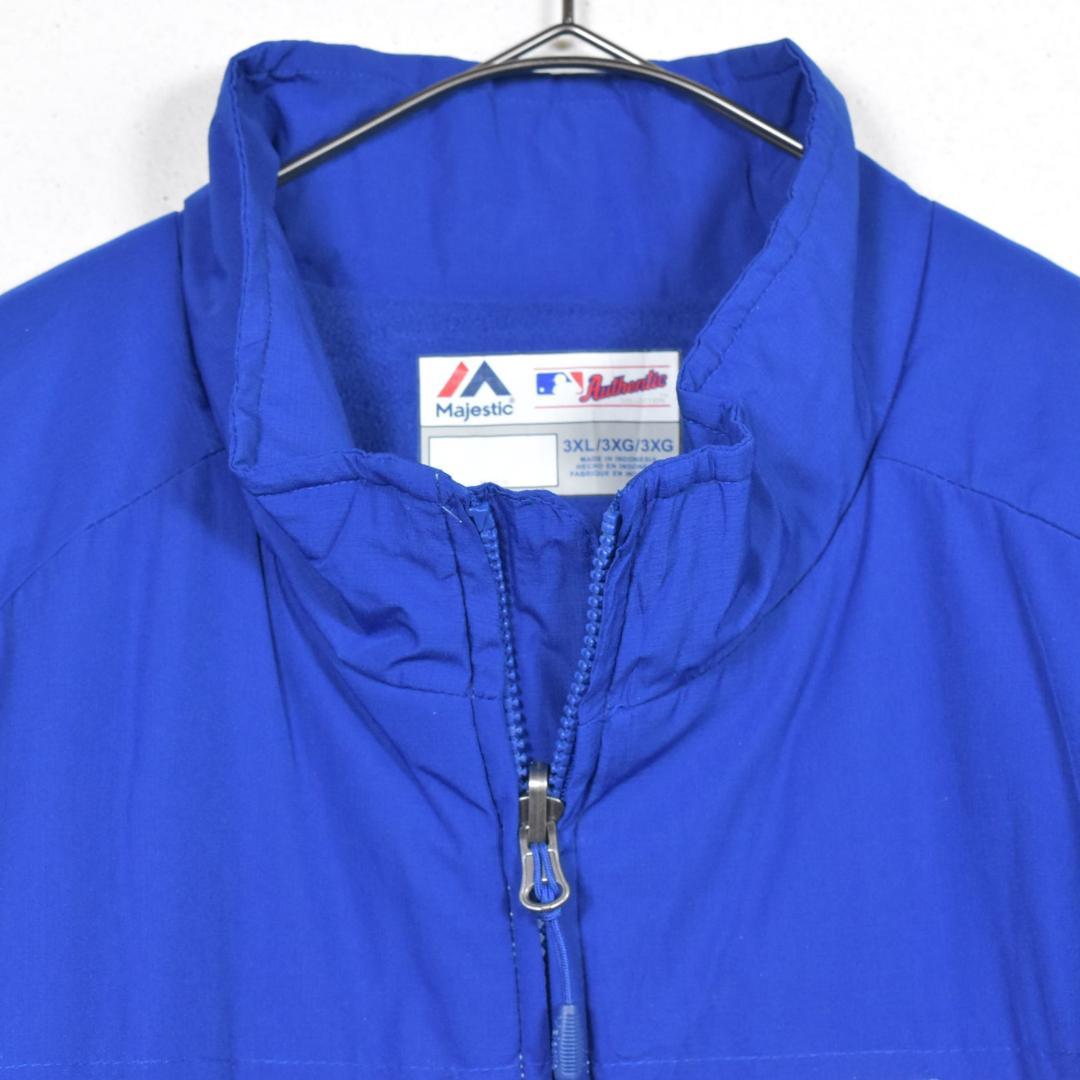 Majestic MLB Mets フルジップジャケット 青 オレンジ